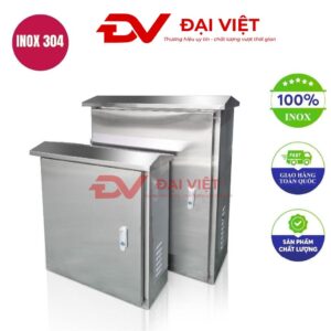 vỏ tủ điện inox ngoài trời 1 lớp cửa 400x300x250mm