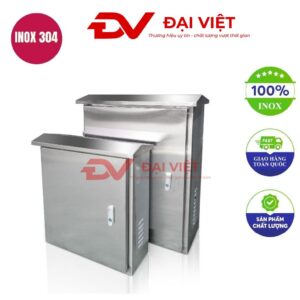 Vỏ tủ điện inox ngoài trời 1 lớp cửa 600x500x250mm
