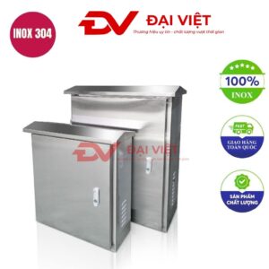 Vỏ tủ điện inox ngoài trời 1 lớp cửa 600x500x300mm