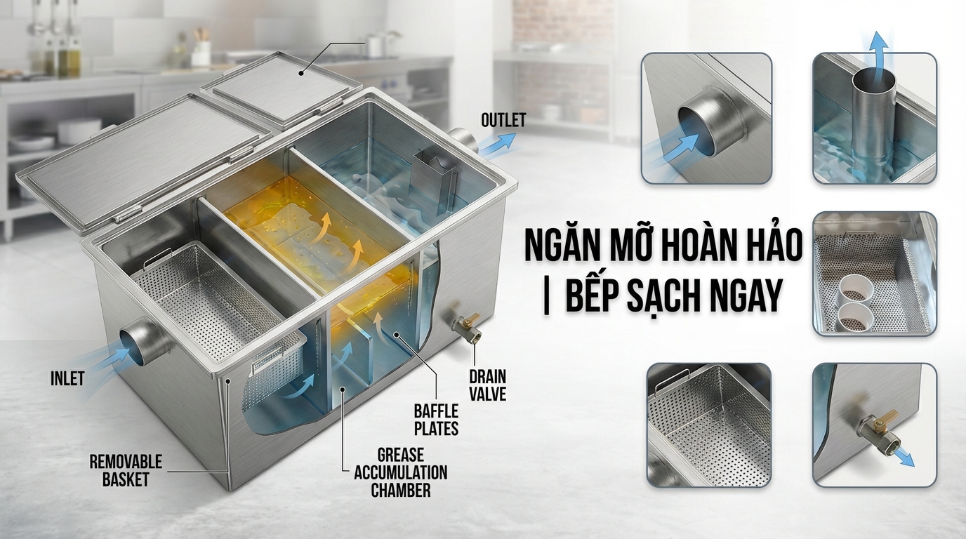 Cấu tạo 3 ngăn và Nguyên lý hoạt động hiệu quả