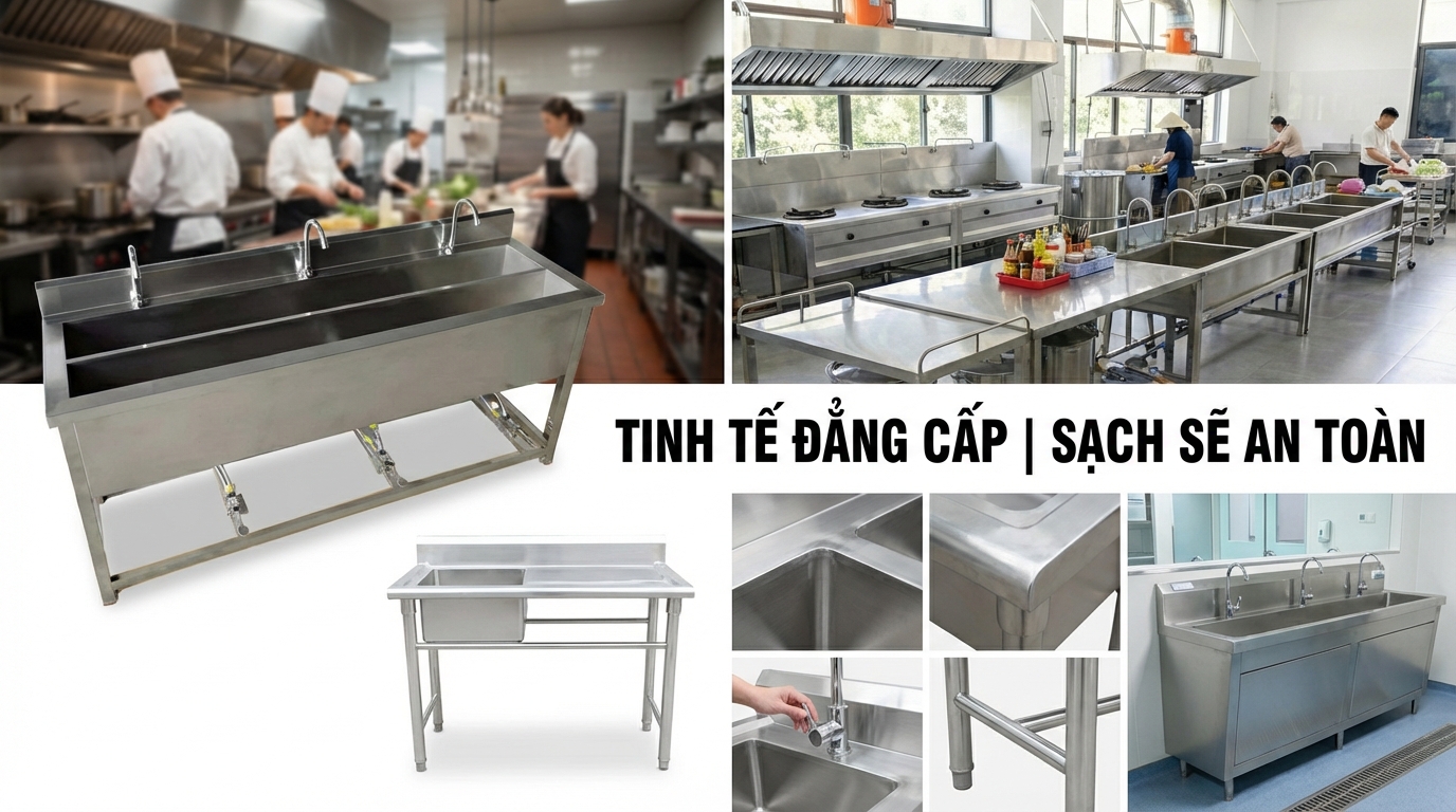 Tại Sao Nên Chọn Chậu Rửa Inox 3 Hố Cho Bếp Nhà Hàng