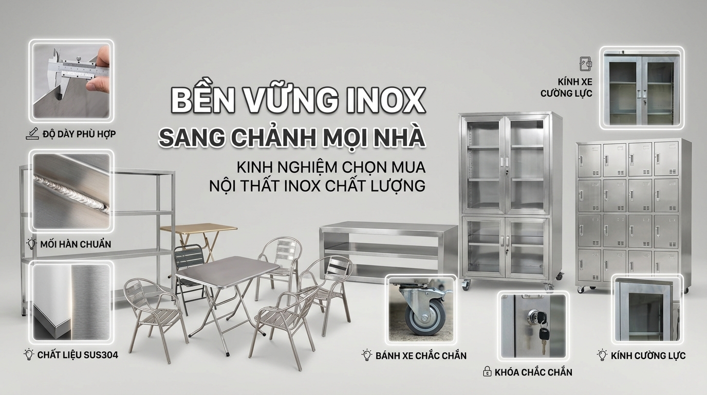 Tiêu chí kỹ thuật đánh giá Bàn Inox chất lượng