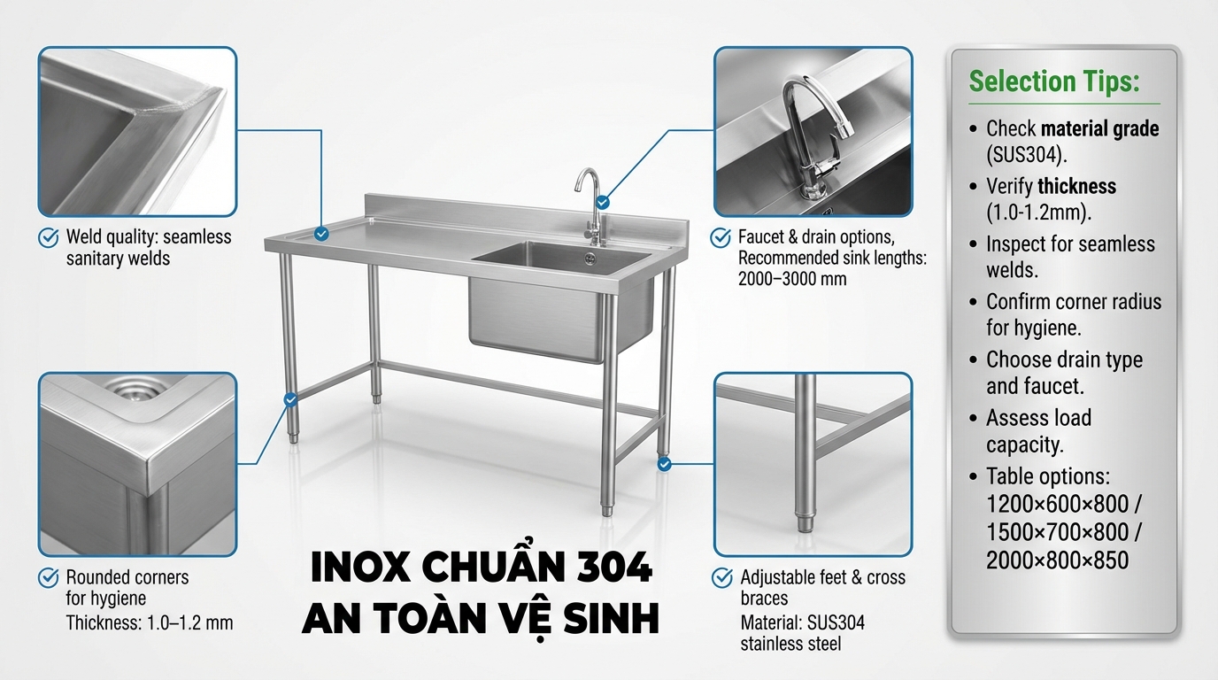 Tiêu chuẩn kỹ thuật cần lưu ý khi mua chậu rửa