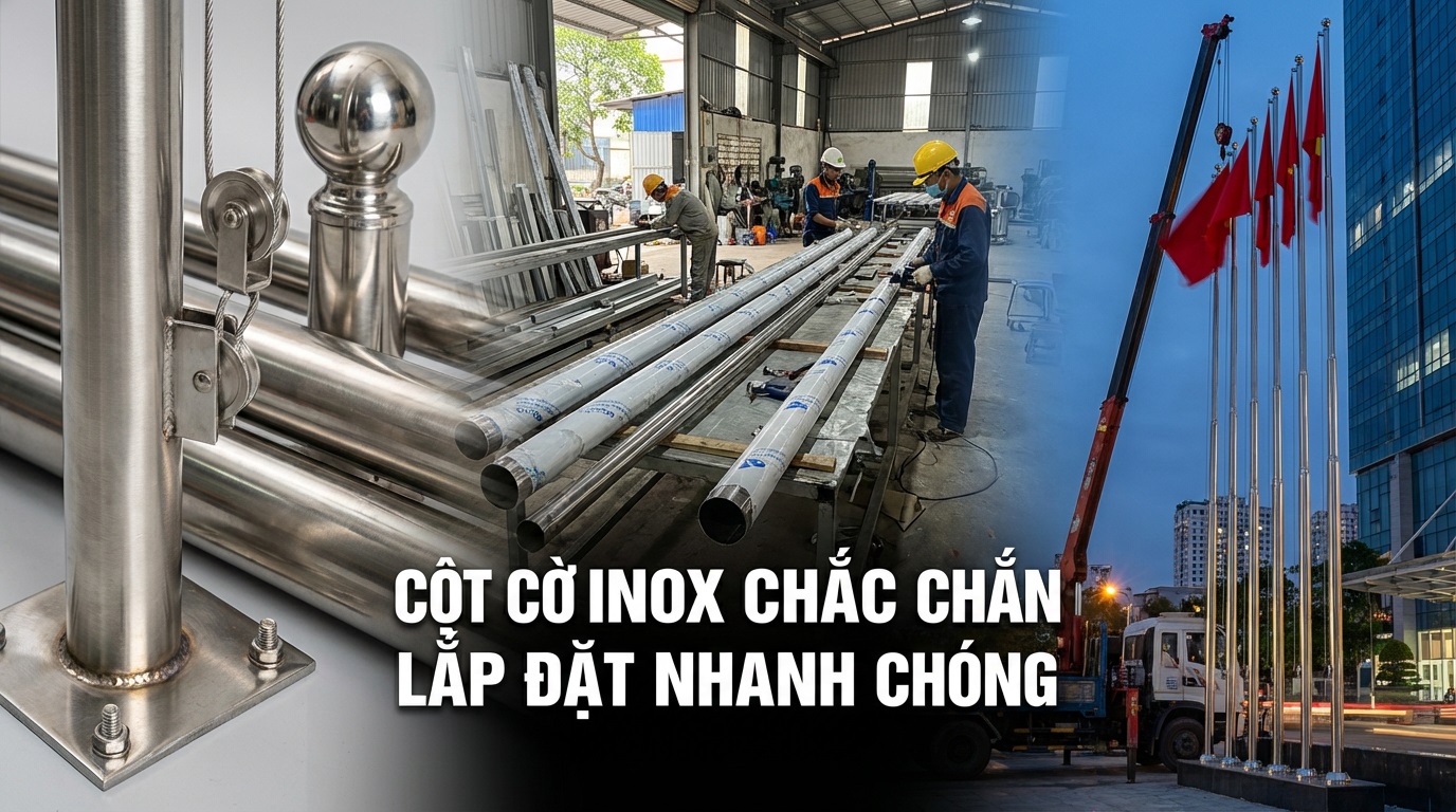 Cột cờ inox ngoài trời