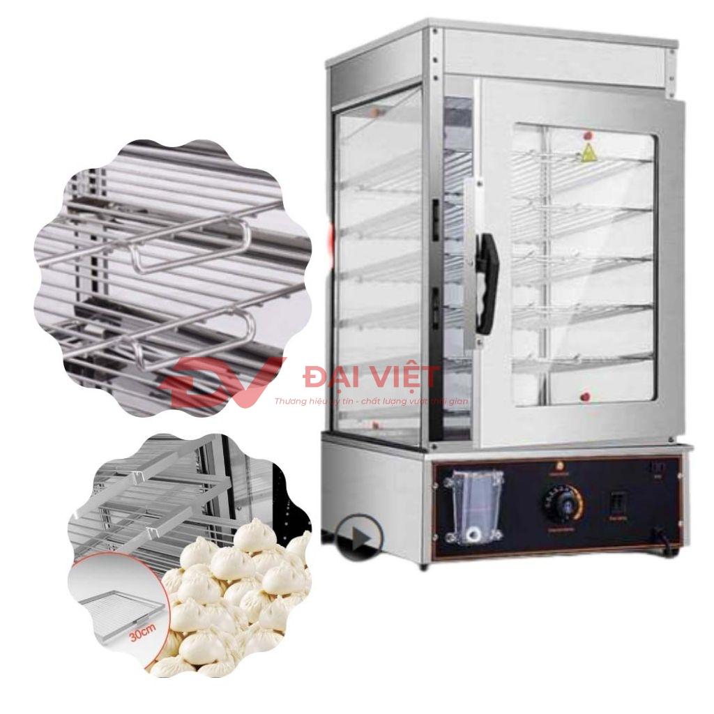 Thân và khay làm từ Inox 304 — bề mặt dễ vệ sinh.