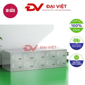 Tủ giày inox 10 hộc 1500x300x450mm