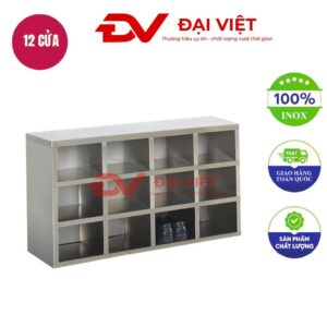 tủ giày inox 12 hộc 1200x300x600mm