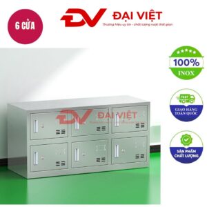 tủ giày inox 6 ngăn 1000x300x450mm