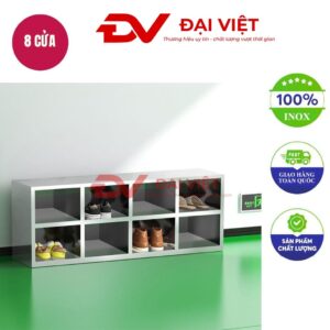 tủ giày inox 8 ngăn 1200x300x450mm