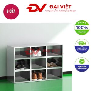 tủ giày inox 9 ngăn 900x300x600mm