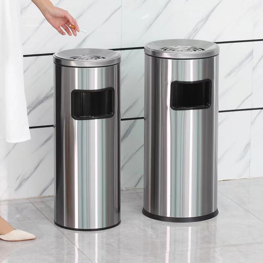 Cận cảnh cơ chế nắp lật Thùng rác nắp lật inox 15l