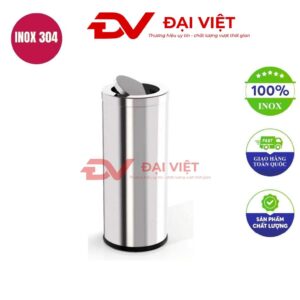Thùng rác nắp lật inox 15l