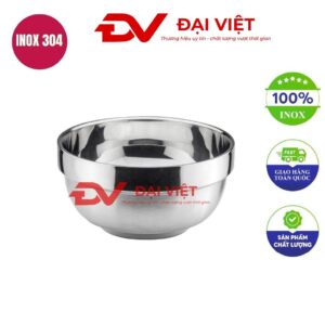 tô inox cách nhiệt 2 lớp 13x6.2cm