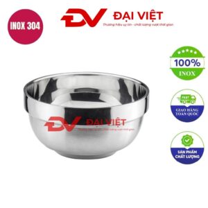 tô inox cách nhiệt 2 lớp 18x6cm