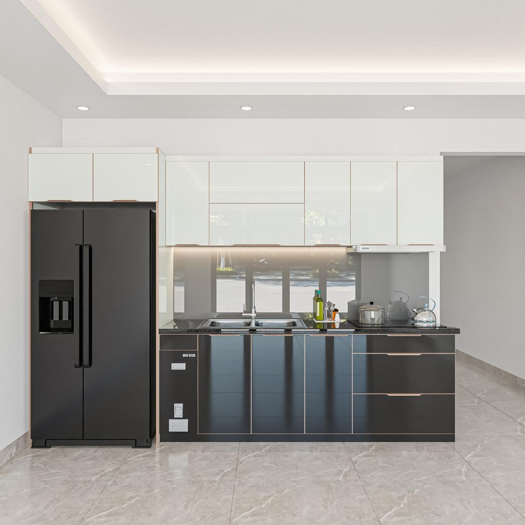 Tủ bếp inox chữ i