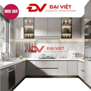 Tủ bếp inox chữ U