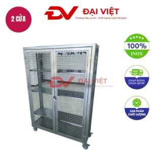 tủ chén inox 1200x400x1700mm