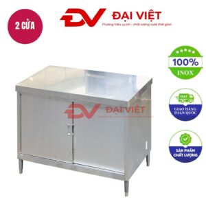tủ chén inox 2 cửa 1200x600x800mm
