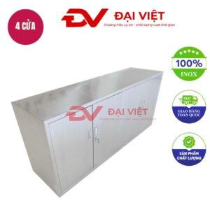 tủ chén inox 4 cửa 2000x600x800mm