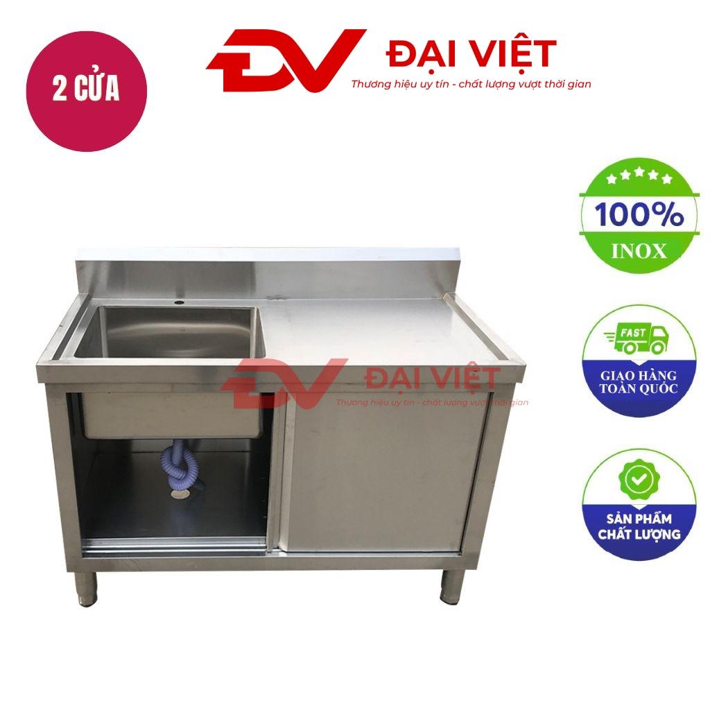 tủ chén inox có bồn rửa 1200x500x700mm