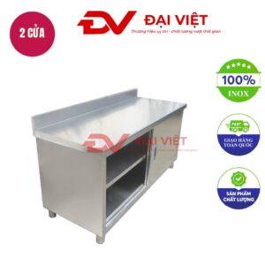 Tủ chén inox cửa trượt 1000x500x800mm