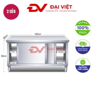 tủ để chén inox 4 tầng 1500x800x800mm