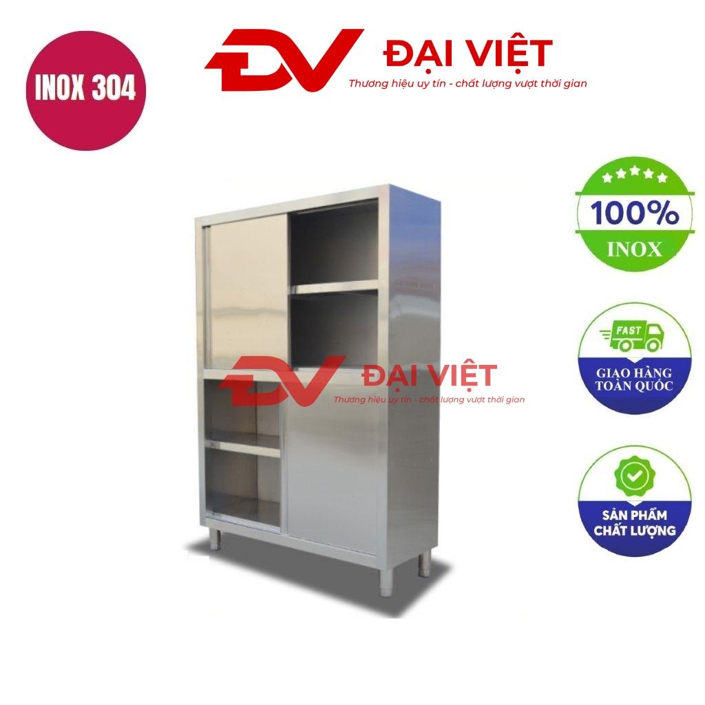 Tủ đựng thức ăn inox cửa trượt 4 tầng