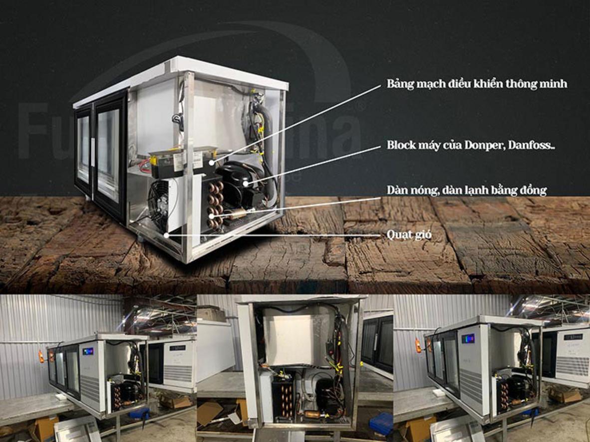 Vỏ và mặt bàn bằng Inox: bền, dễ vệ sinh