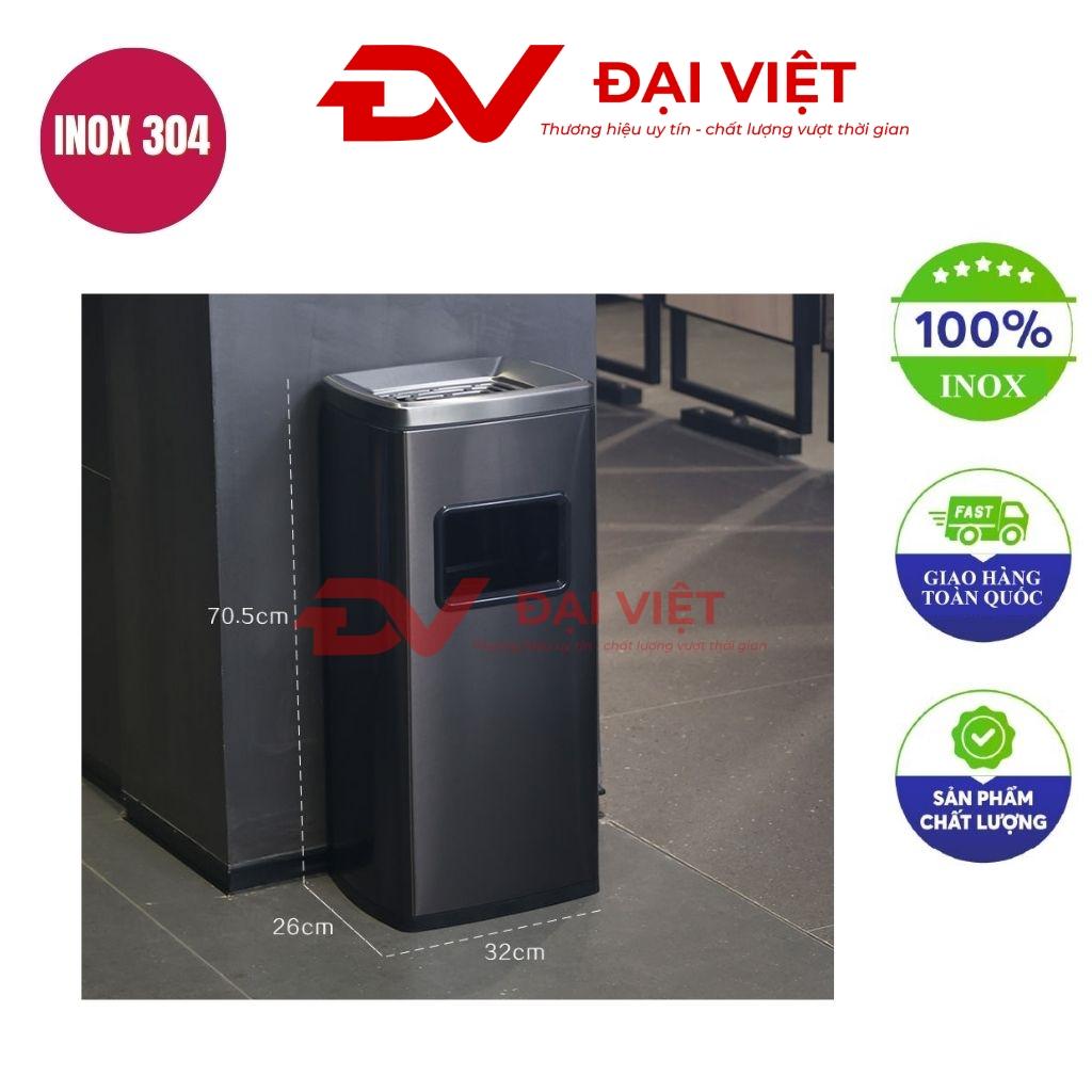 Thùng rác inox khách sạn 320x260x705mm