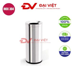Thùng rác inox không nắp 15l
