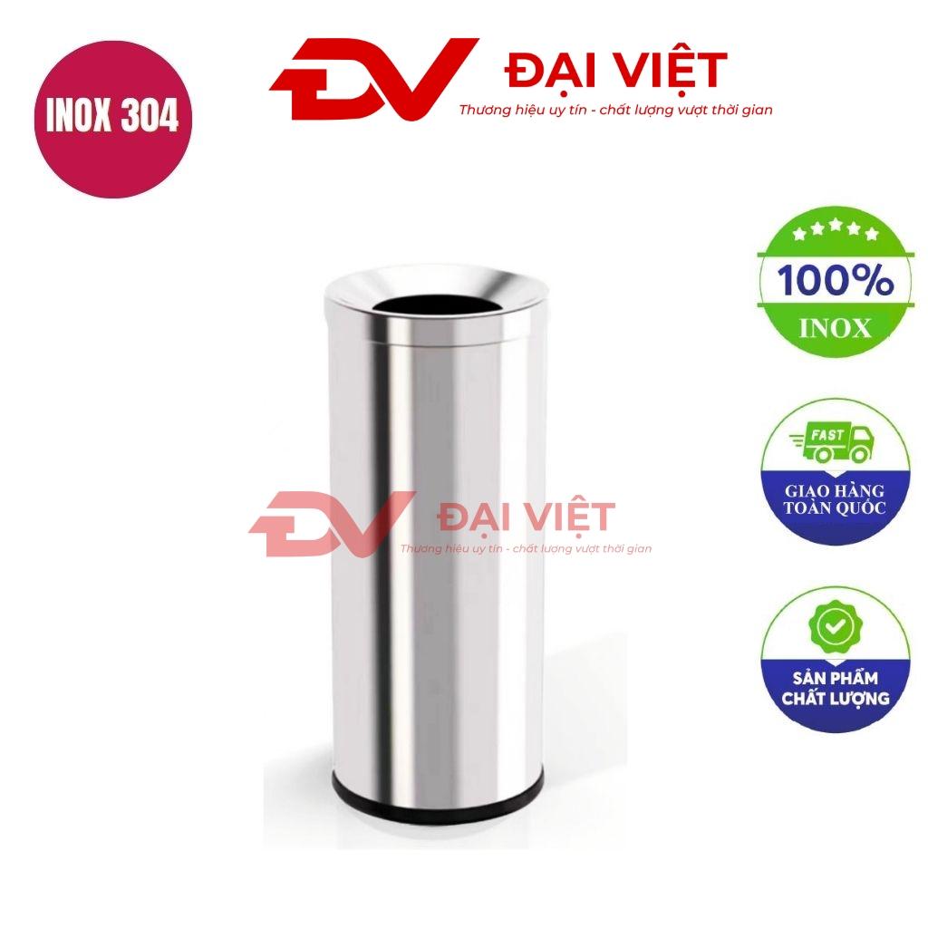 Thùng rác inox không nắp 15l