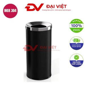 Thùng rác inox không nắp 25l