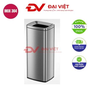 Thùng rác inox không nắp 30l