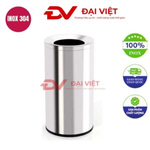 Thùng rác inox không nắp 50l