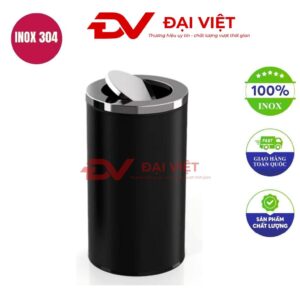 Thùng rác inox nắp lật 50l