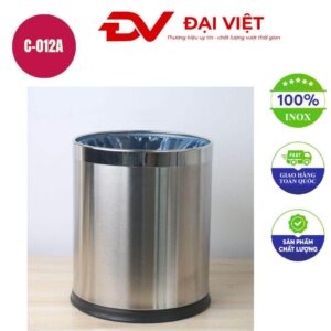 Thùng rác inox văn phòng 2 lớp 225x275mm