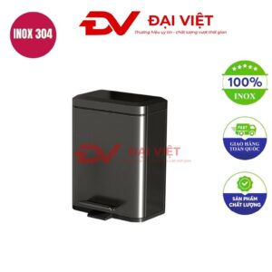 Thùng rác inox vuông 7l 220x140x300mm
