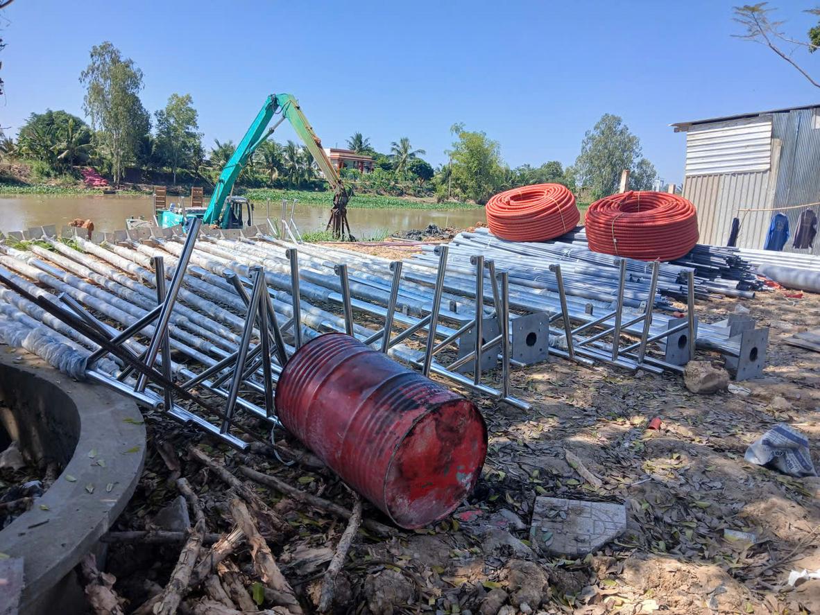 Khảo sát và định vị vị trí lắp đặt cột cờ - Dự án CÔNG TY CỔ PHẦN TẬP ĐOÀN TƯƠNG LAI VIỆT - CHI NHÁNH LÂM ĐỒNG - Cơ Khí Đại Việt