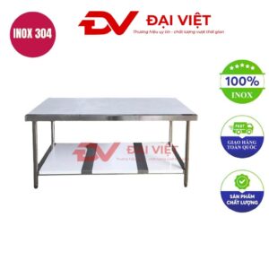 Bàn bếp inox 2 tầng 180x80x80cm