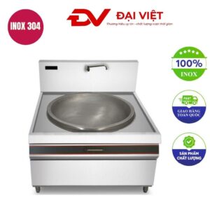 Bếp xào đơn điện từ 15kw mặt lõm xào trực tiếp phi 600