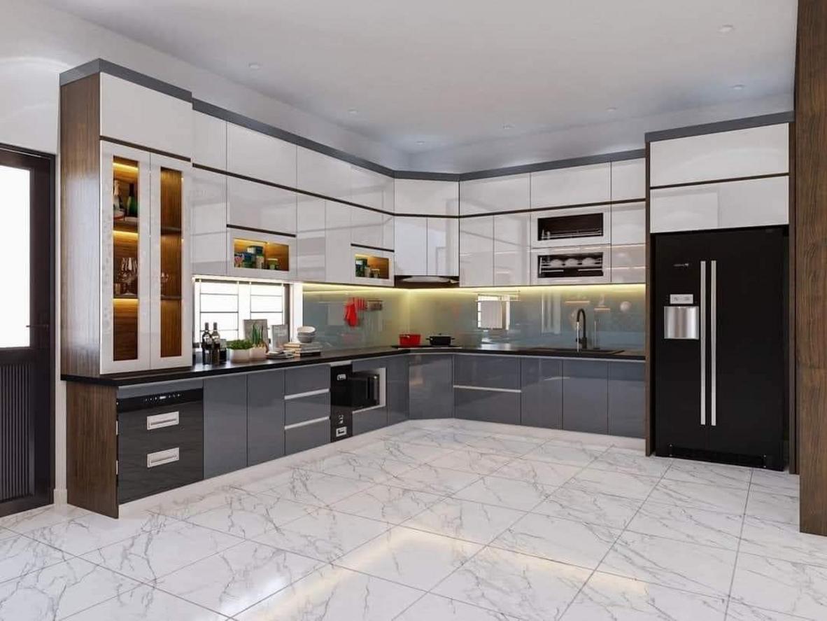 Bố cục tủ bếp inox theo không gian bếp thực tế.