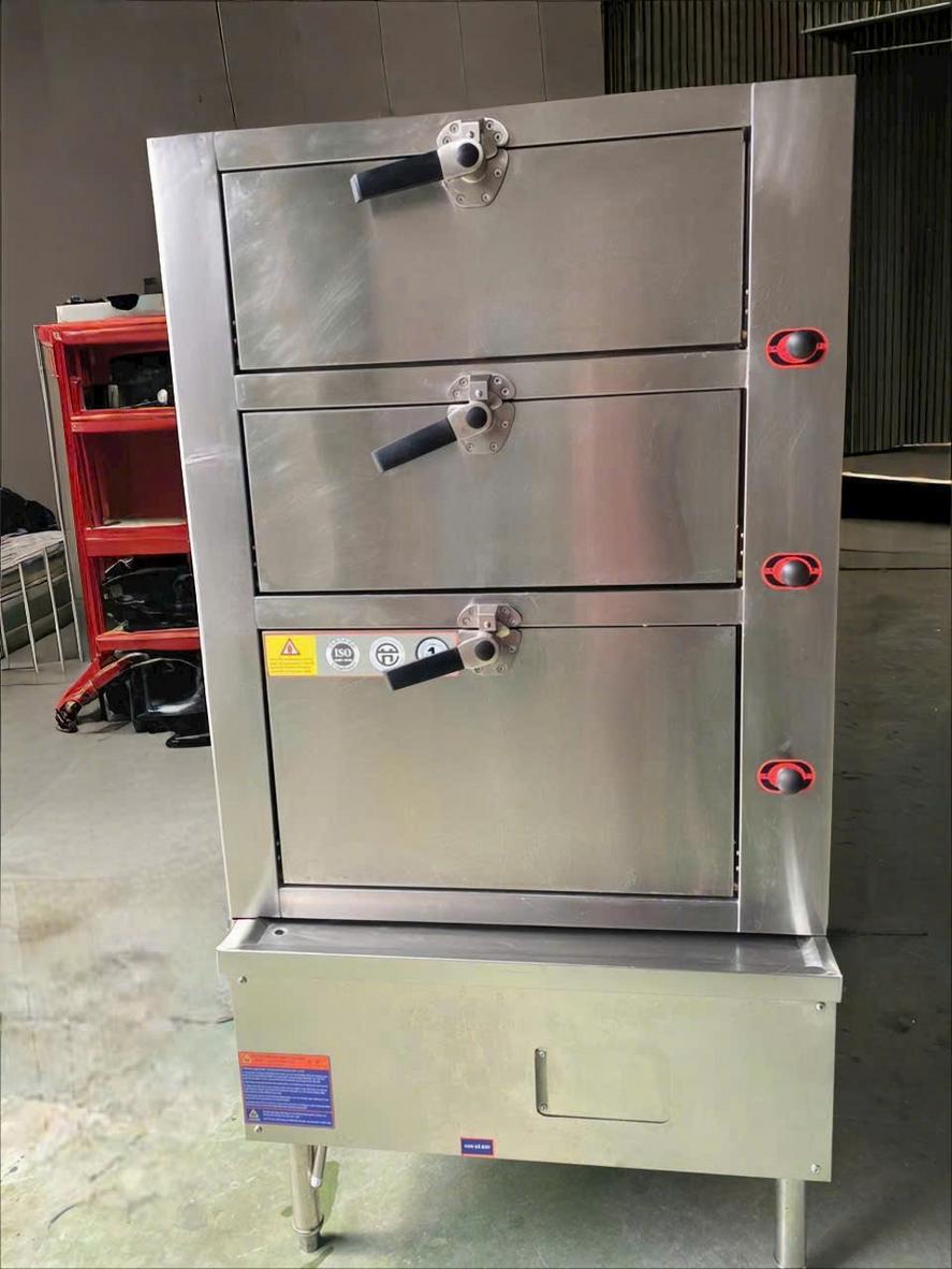 Dải nhiệt 30–120°C giúp nồi hấp bánh bao bằng điện phục vụ nhiều món.