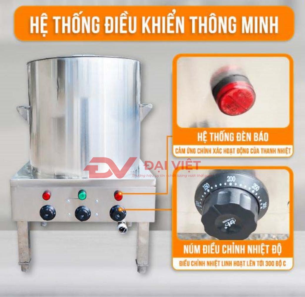 Dung tích 200L phù hợp mẻ nấu lớn và vận hành ổn định.