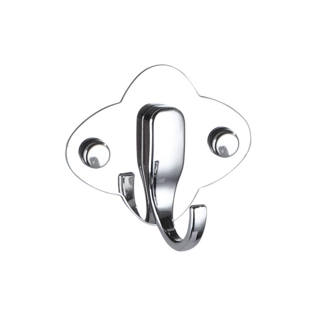 Móc treo inox đơn 5x5.5cm hỗ trợ cả lắp dán tường và gắn tường.