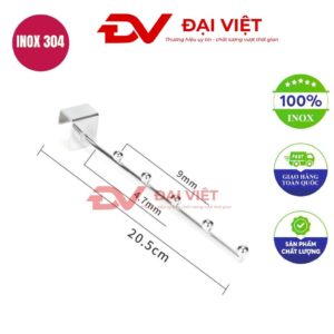 móc inox treo quần áo 20.5cm