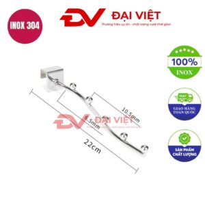 móc inox treo quần áo 22cm
