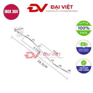 móc inox treo quần áo 26.5cm