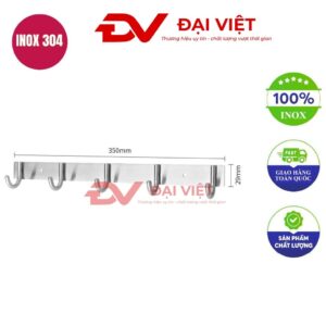 Móc inox treo tường 35x2.9cm