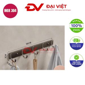 Móc inox treo tường 36x3cm