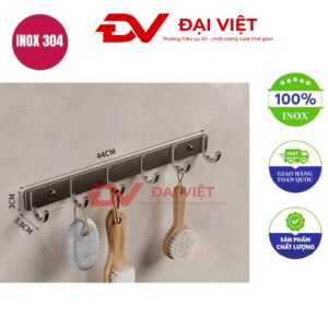 Móc inox treo tường 44x3cm